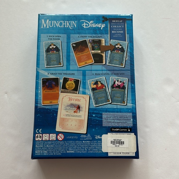 Munchkin Disney Card Game Steve Jackson Games New Sealed - Picture 2 of 2